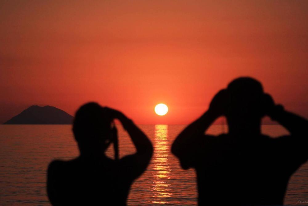 Tramonto sullo stromboli